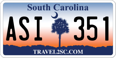SC license plate ASI351