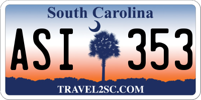 SC license plate ASI353