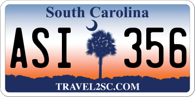 SC license plate ASI356