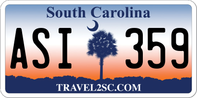 SC license plate ASI359