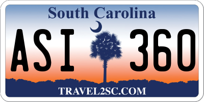 SC license plate ASI360