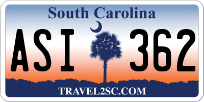 SC license plate ASI362