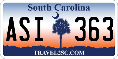 SC license plate ASI363