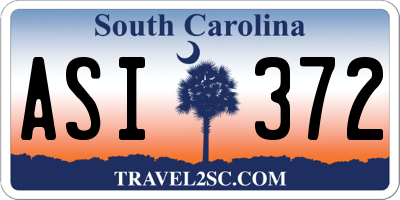 SC license plate ASI372