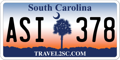 SC license plate ASI378