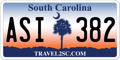 SC license plate ASI382