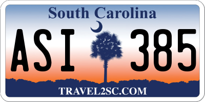 SC license plate ASI385