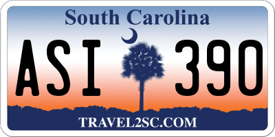 SC license plate ASI390