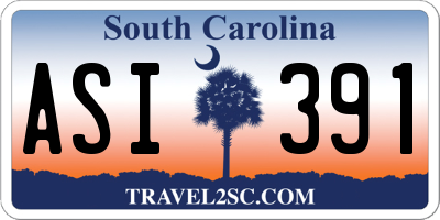 SC license plate ASI391