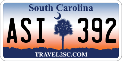 SC license plate ASI392