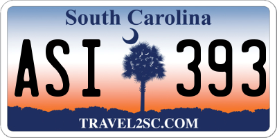 SC license plate ASI393