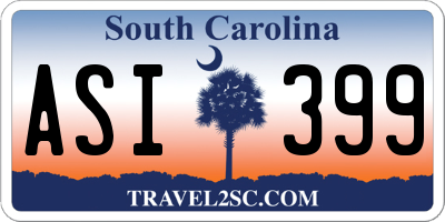 SC license plate ASI399