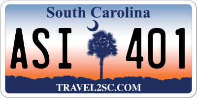 SC license plate ASI401