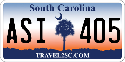 SC license plate ASI405