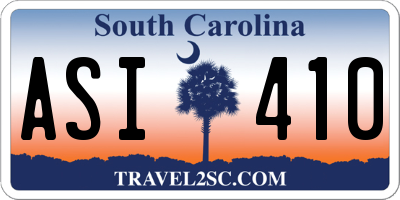 SC license plate ASI410