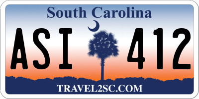 SC license plate ASI412