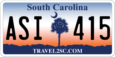 SC license plate ASI415