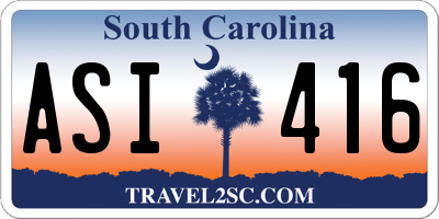 SC license plate ASI416