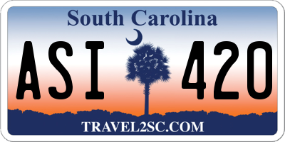 SC license plate ASI420