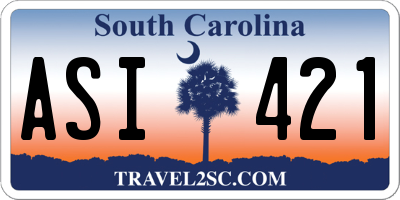 SC license plate ASI421
