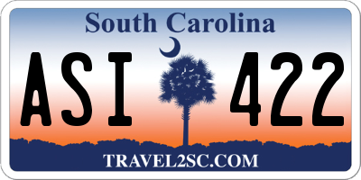 SC license plate ASI422