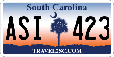 SC license plate ASI423