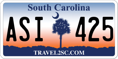 SC license plate ASI425