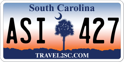 SC license plate ASI427