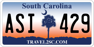 SC license plate ASI429
