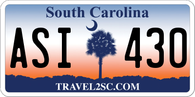 SC license plate ASI430