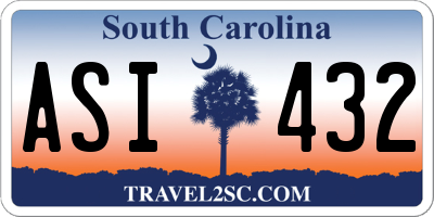 SC license plate ASI432
