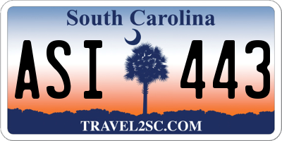 SC license plate ASI443