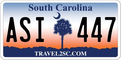 SC license plate ASI447