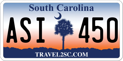 SC license plate ASI450