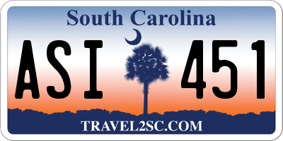SC license plate ASI451