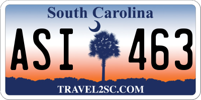 SC license plate ASI463