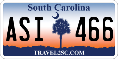 SC license plate ASI466