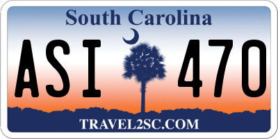 SC license plate ASI470