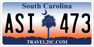 SC license plate ASI473