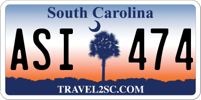 SC license plate ASI474