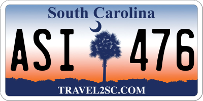 SC license plate ASI476