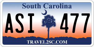 SC license plate ASI477