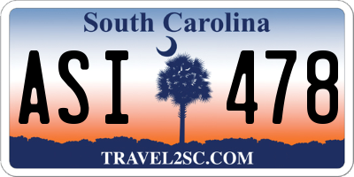 SC license plate ASI478