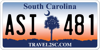 SC license plate ASI481