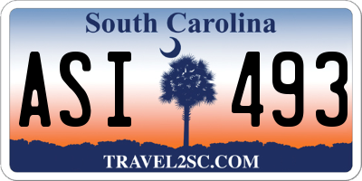 SC license plate ASI493