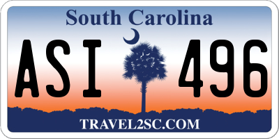 SC license plate ASI496