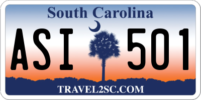 SC license plate ASI501