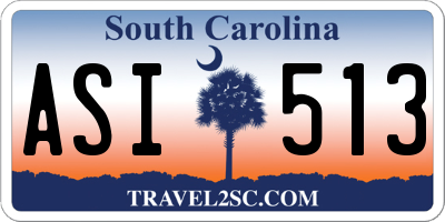 SC license plate ASI513