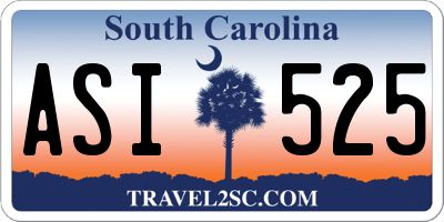 SC license plate ASI525