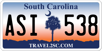 SC license plate ASI538
